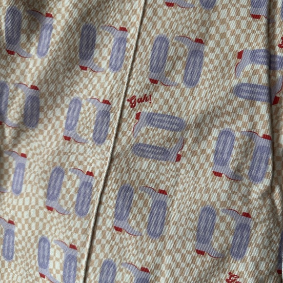 Lisa Says Gah novelty printed wide leg jeans - Picture 4 of 4